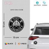 Civil Engineer Shield Decal for Road Safety